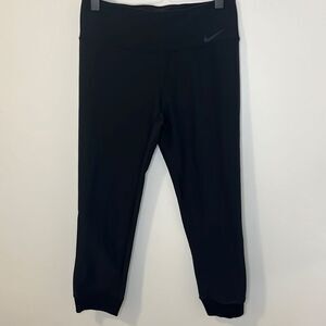 Nike Dri Fit Capri Leggings Black Medium Running Workout